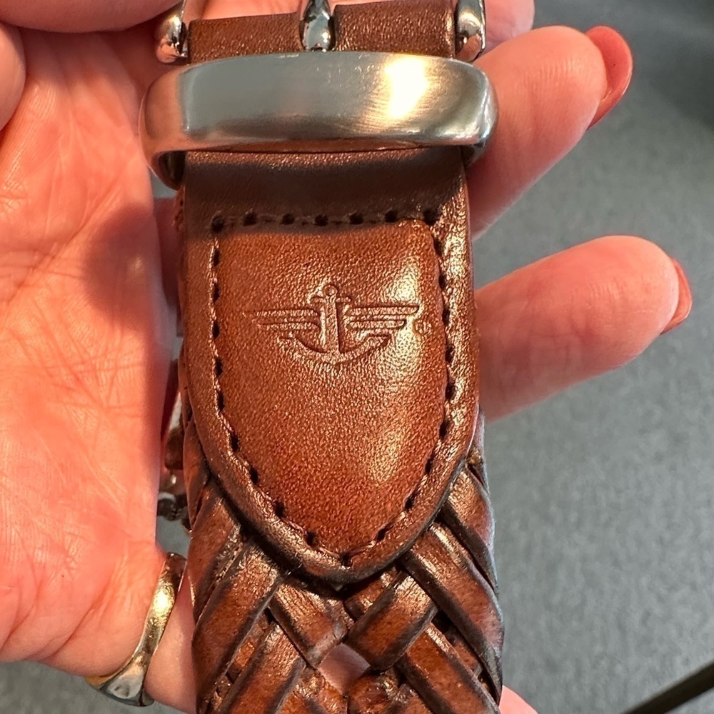 Dockers Brown Leather Braided Belt Men’s Size XL - Like New